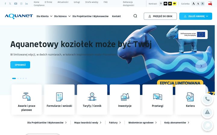 Screenshot of aquanet.pl