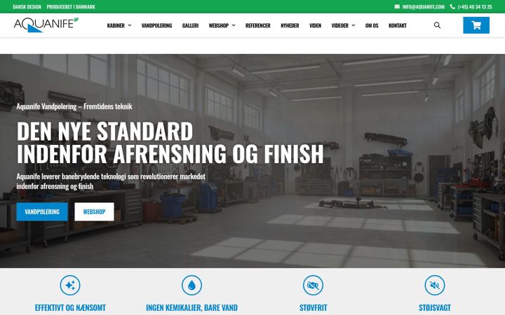 Snímek obrazovky aquanife.com