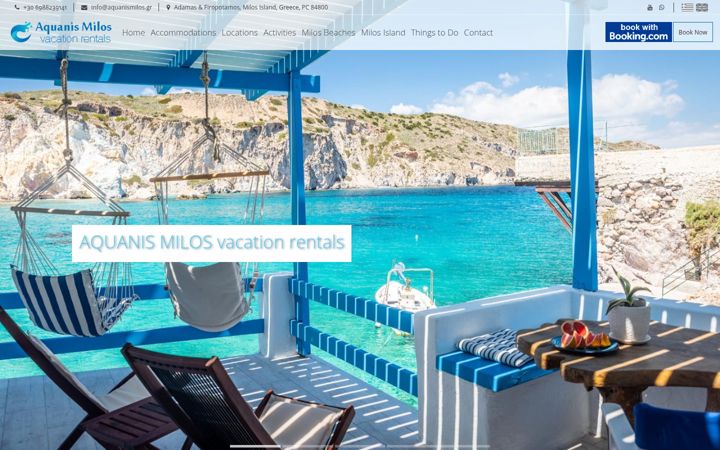 Screenshot of aquanismilos.gr