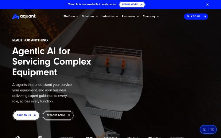 Screenshot of aquant.ai