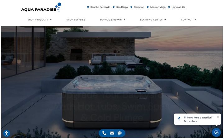 Snímek obrazovky aquaparadiseca.com