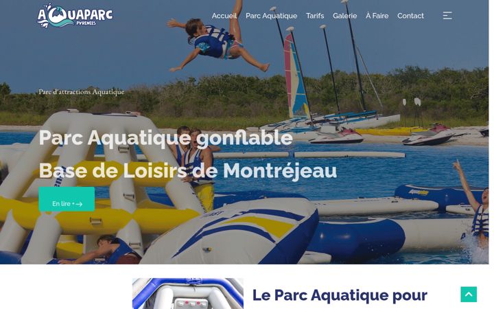 Screenshot of aquaparcpyrenees.com