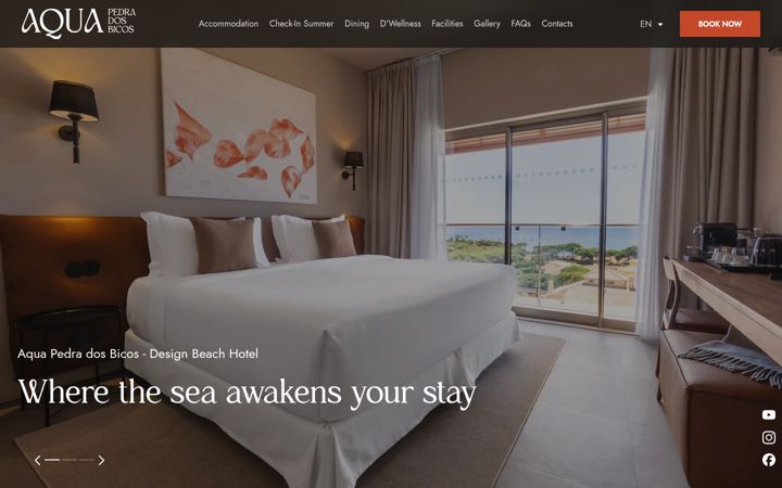 Screenshot of aquapedradosbicoshotel.com