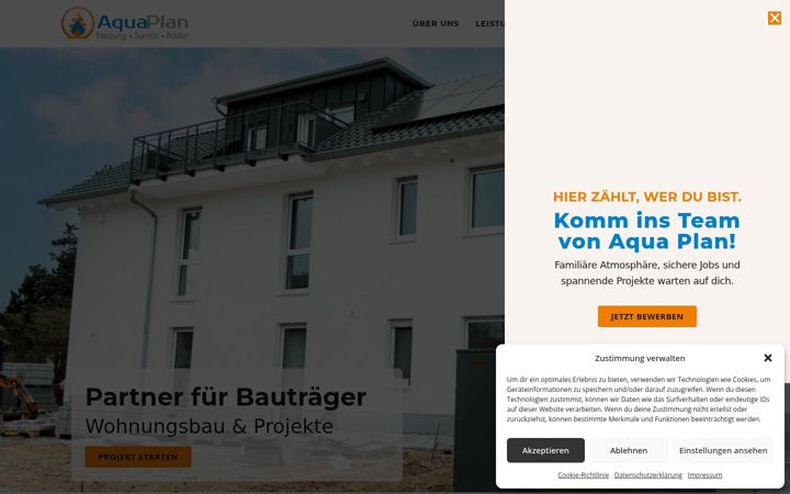 Screenshot of aquaplan24.de