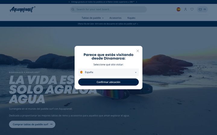 Screenshot ta' aquaplanetsports.es