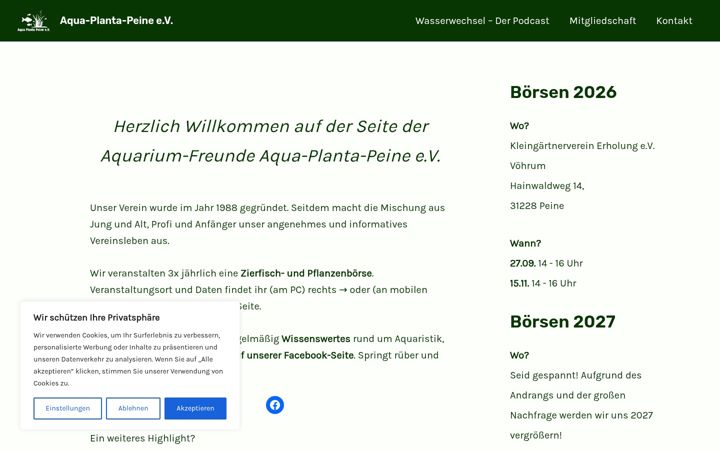 Screenshot of aquaplantapeine.de