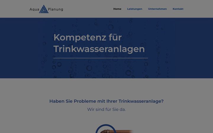 Screenshot ta' aquaplanung.de