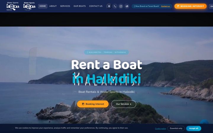 Screenshot of aquaplayboatsrental.gr