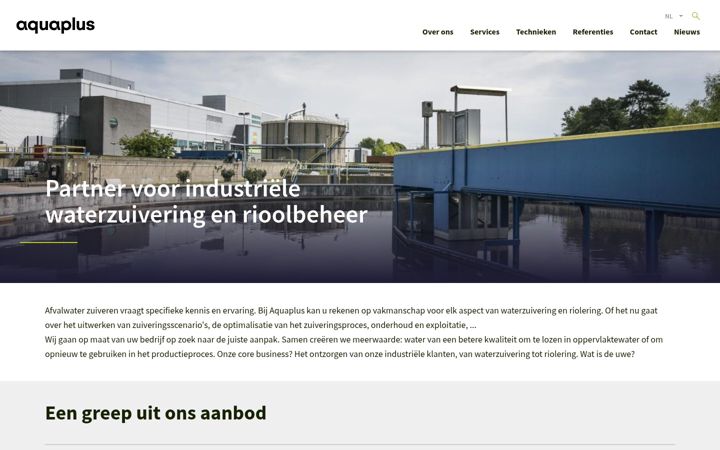 Screenshot of aquaplus.be