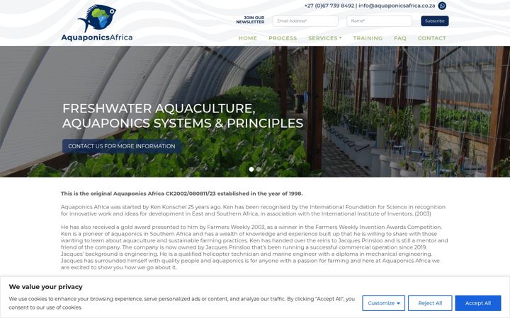 Ekrano kopija aquaponicsafrica.co.za