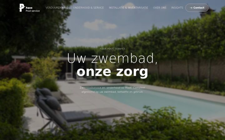 Screenshot of aquapoolservice.nl