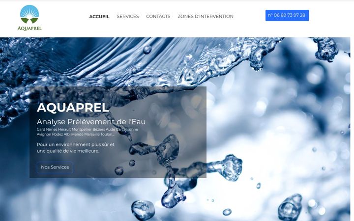 Screenshot of aquaprel.com