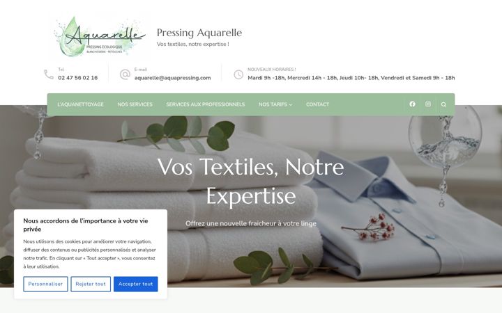 Screenshot of aquapressing.com