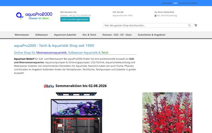Képernyőkép: aquapro2000.de