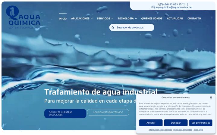 Skärmbild av aquaquimica.net