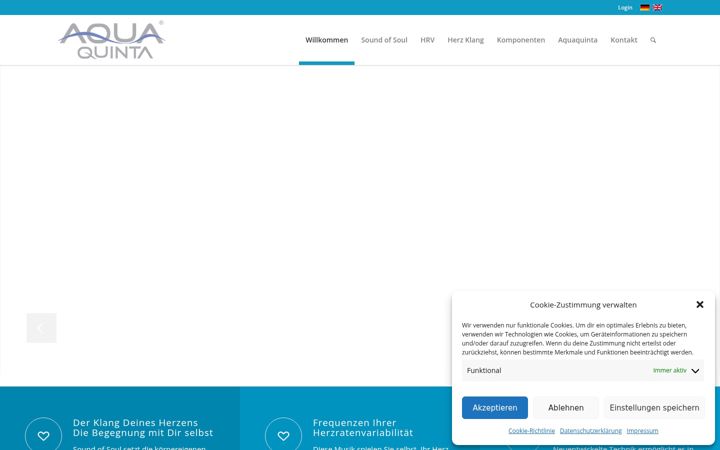 Captură de ecran a aquaquinta.com