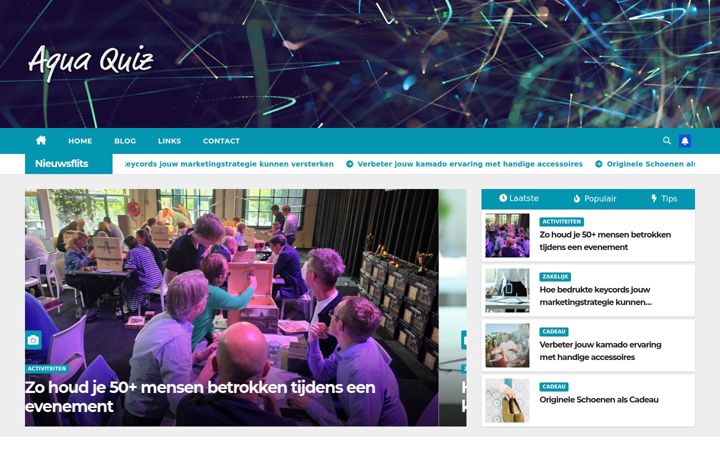 Screenshot of aquaquiz.nl