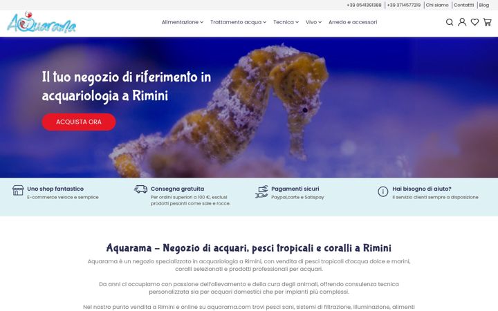 Screenshot of aquarama.com