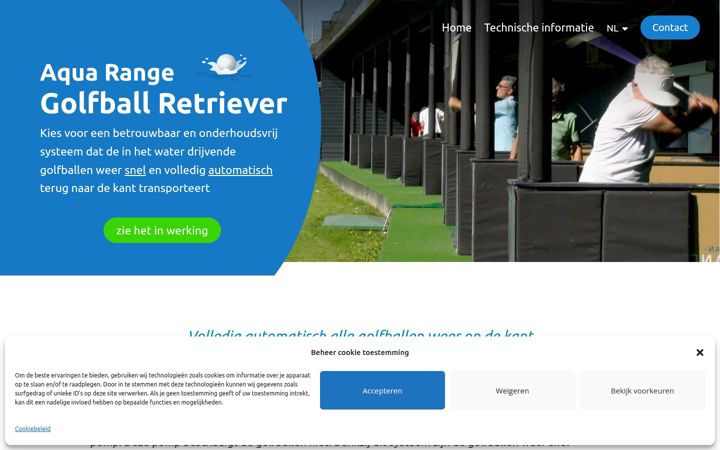 Captură de ecran a aquarangegolfballretriever.com