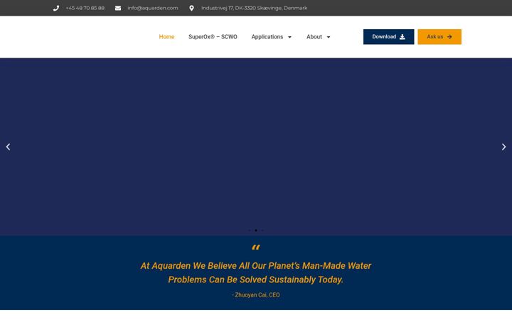 Captură de ecran a aquarden.com