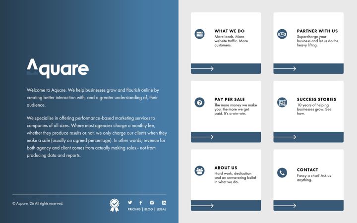 Screenshot of aquare.com
