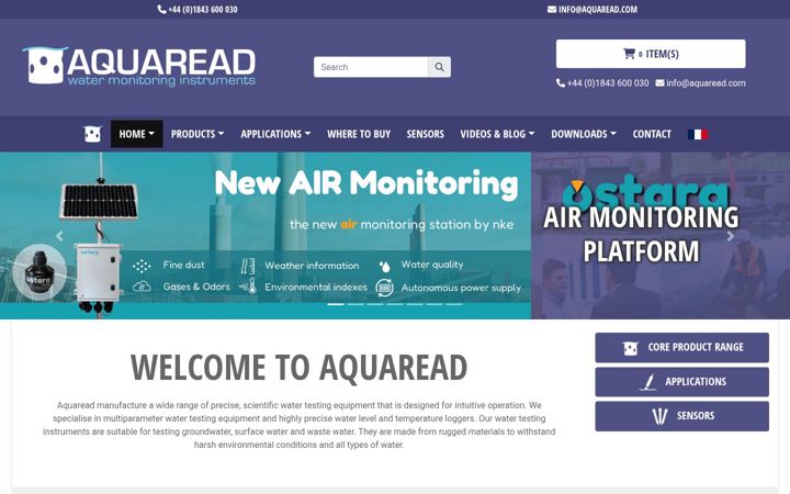 Screenshot of aquaread.com