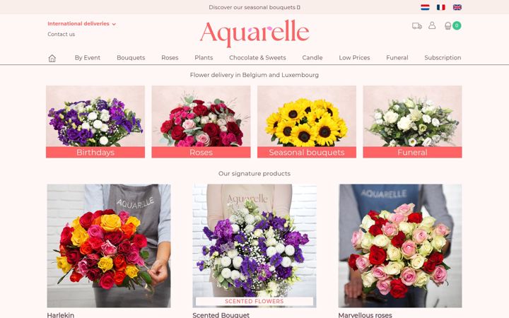 Screenshot of aquarelle.be