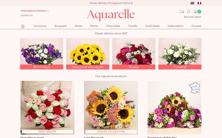 Screenshot of aquarelle.com