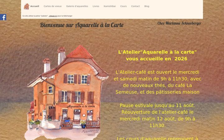 Screenshot of aquarellealacarte.ch
