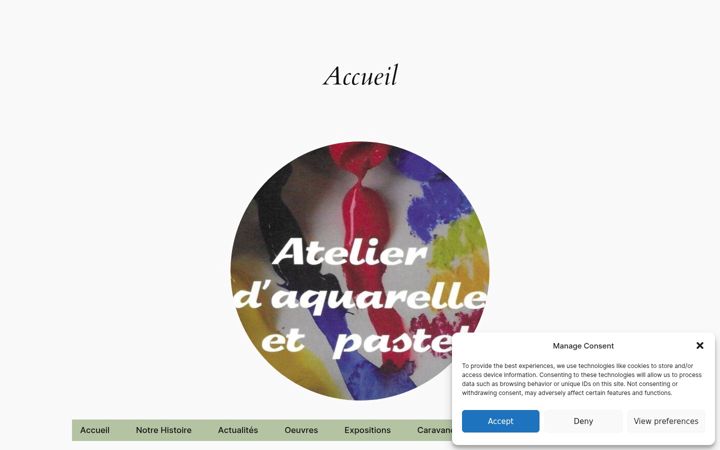 Screenshot of aquarelleetpastelastefoy.fr