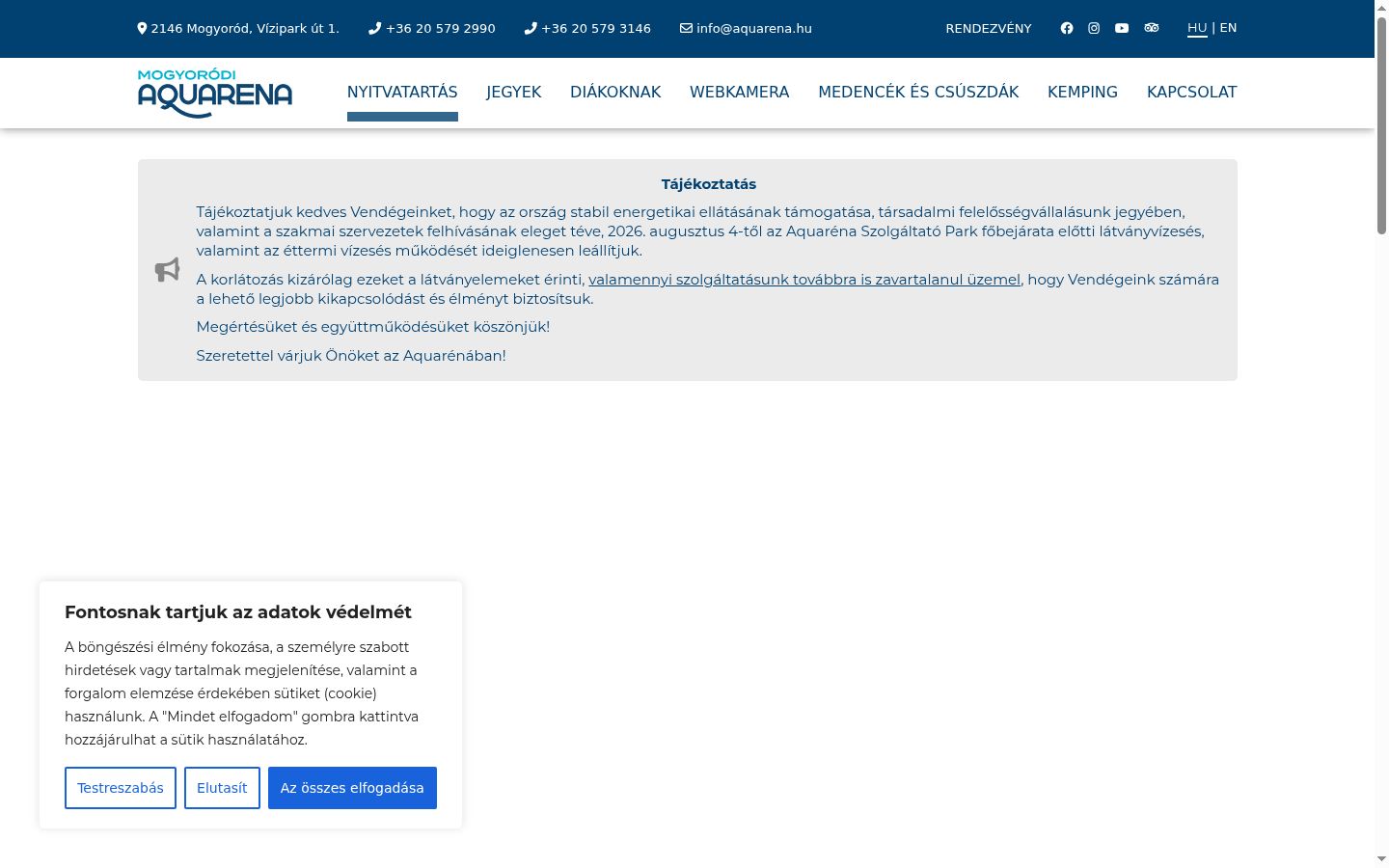 Capture d'écran de la bannière de consentement affichée avant toute interaction