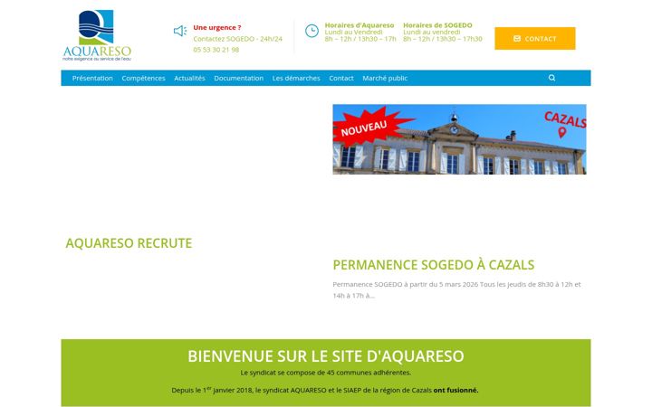Screenshot ta' aquareso.fr