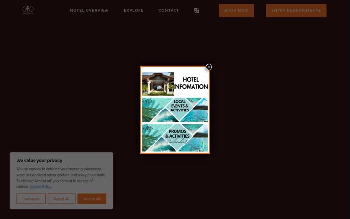 Screenshot van aquaresortsaipan.com