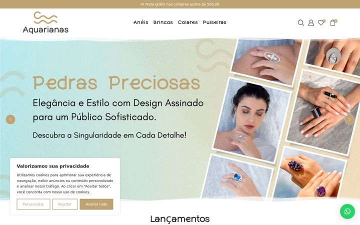 Screenshot ta' aquarianasjoias.com.br