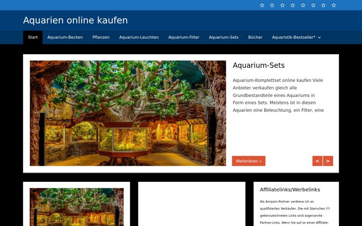 Screenshot of aquarien-online-kaufen.de