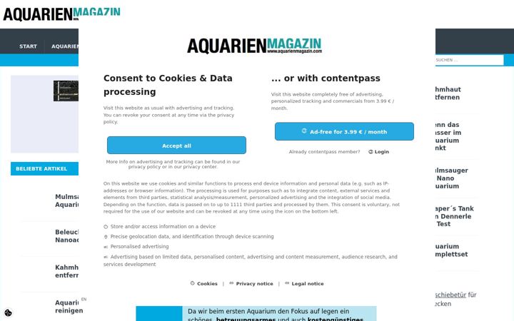 Screenshot van aquarienmagazin.com