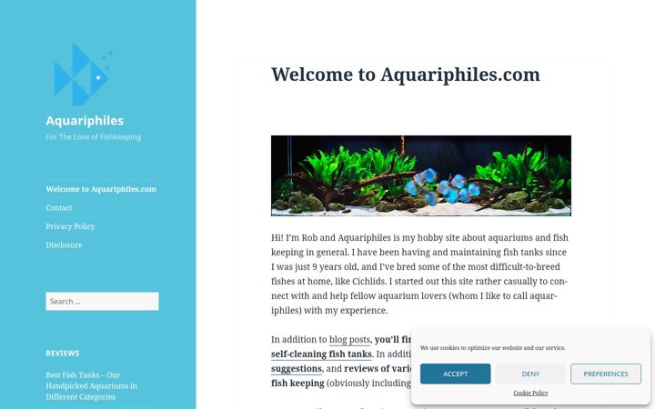 Ekrano kopija aquariphiles.com