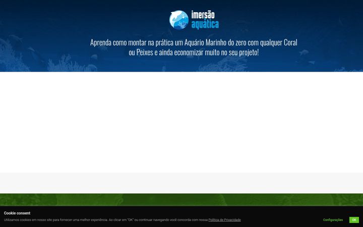 Screenshot of aquarismomarinho.com.br