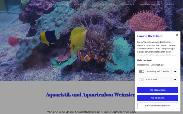 Ekrano kopija aquaristik-weinzierl.de