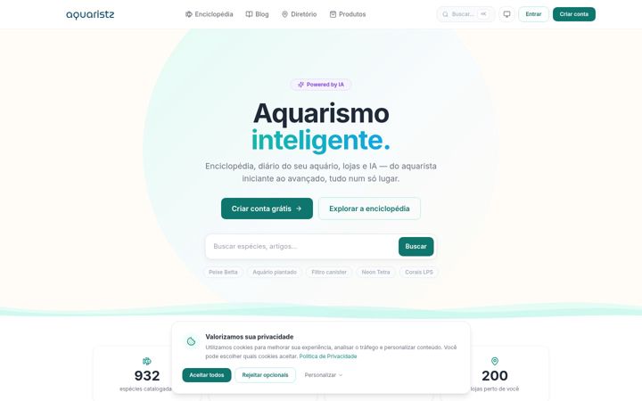 Screenshot of aquaristz.com