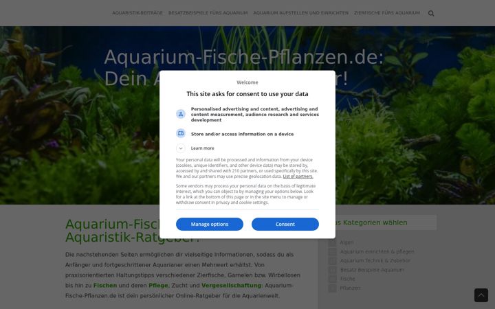 Screenshot of aquarium-fische-pflanzen.de