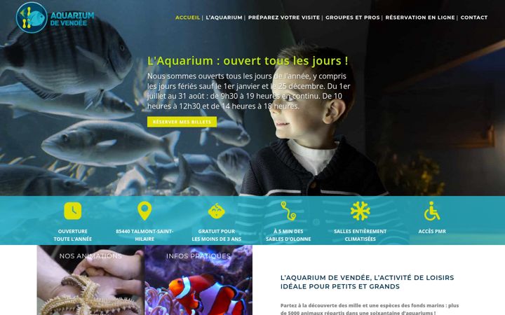 Screenshot of aquarium-vendee.com