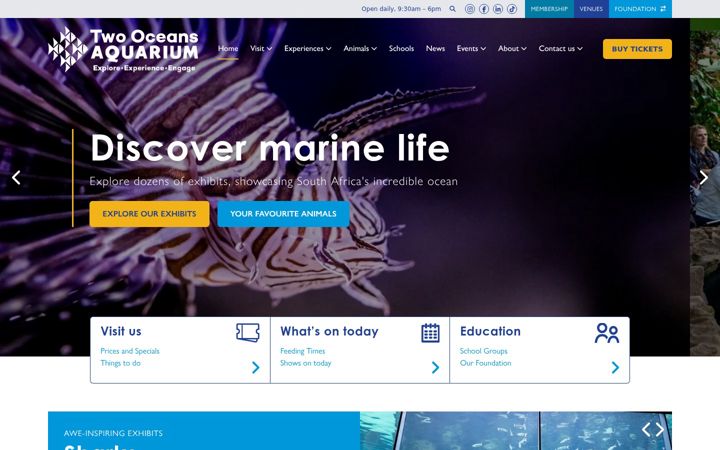 Screenshot of aquarium.co.za