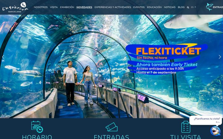Screenshot of aquariumbcn.com
