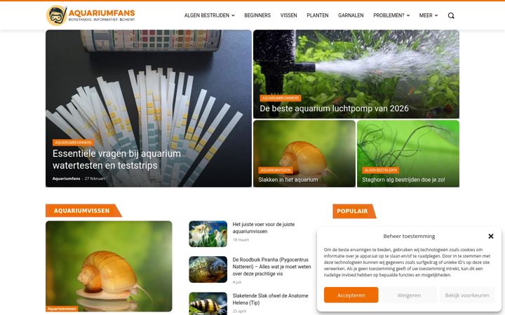 Screenshot di aquariumfans.nl