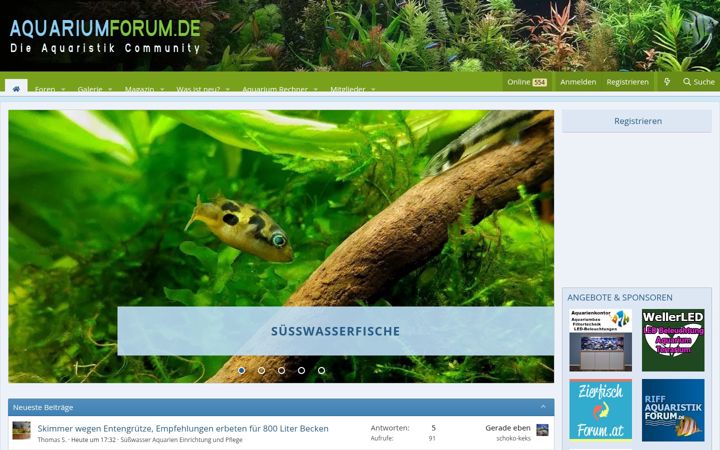 Screenshot of aquariumforum.de