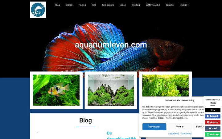 Screenshot of aquariumleven.com