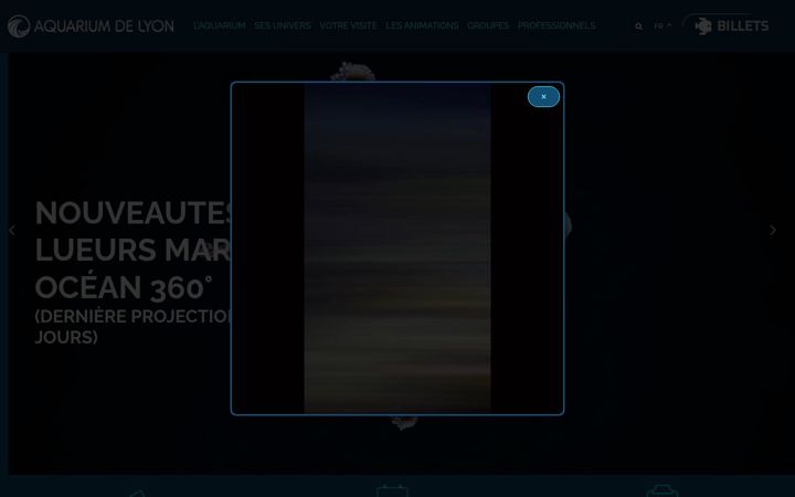 Captura de pantalla de aquariumlyon.fr