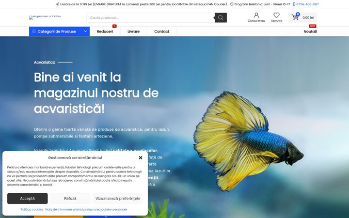 Screenshot di aquariumprest.ro