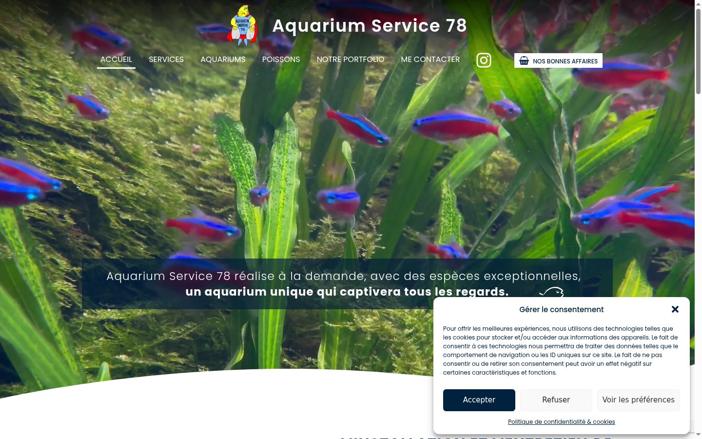 Screenshot des Einwilligungsbanners vor jeglicher Interaktion
